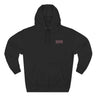 Fire Pink Small Korean Downshift Logo Three-Panel Hoodie