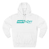 Hyper Teal Big Downshift Logo Three-Panel Hoodie